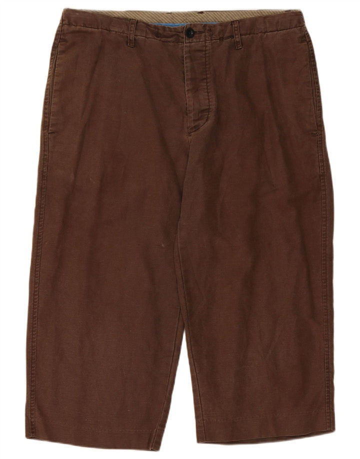 Bermuda masculina Gap Regular Loose Fit Médio W32 Linho Marrom
