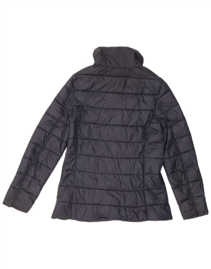 Jaqueta acolchoada feminina BARBOUR UK 10 pequena poliamida azul marinho