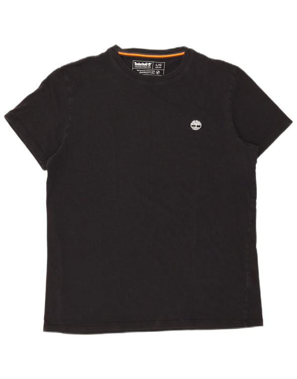 Camiseta masculina Timberland Slim Fit grande preta