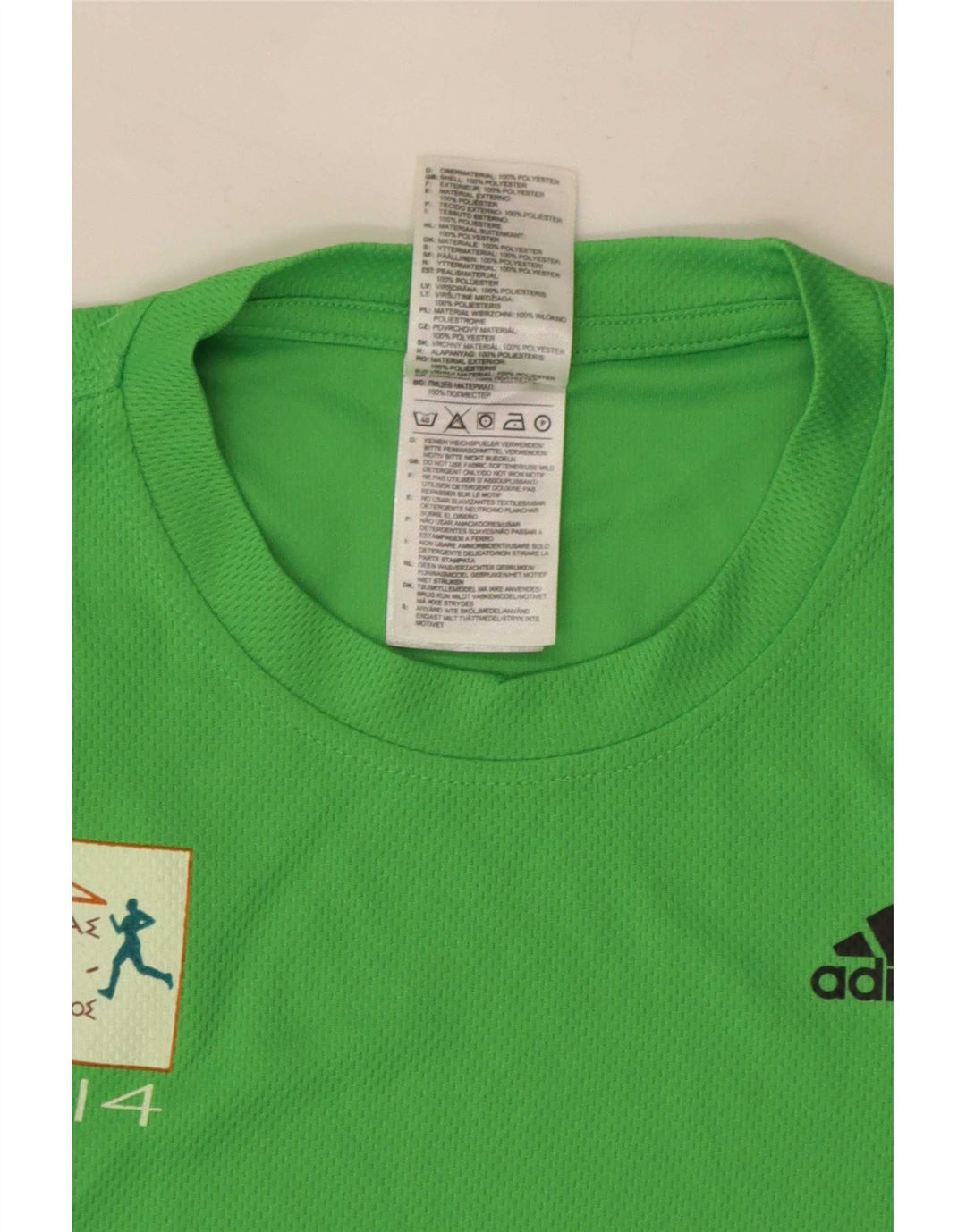 Camiseta Adidas Mens Aohna Graphic Top Verde Médio Poliéster