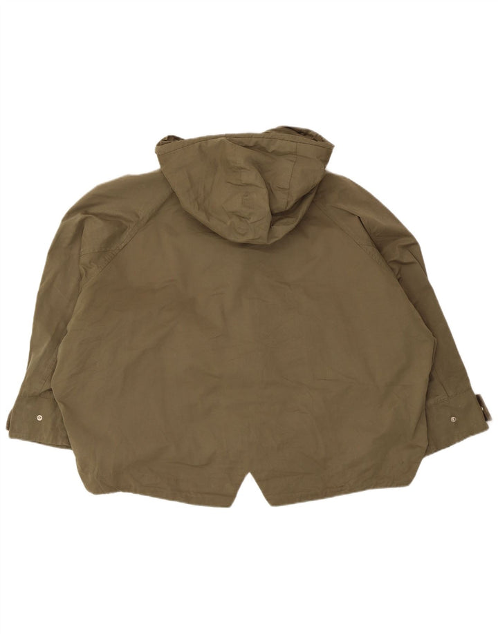Zara Jaqueta Parka Feminina com Capuz Oversized Reino Unido 14 Médio Caqui