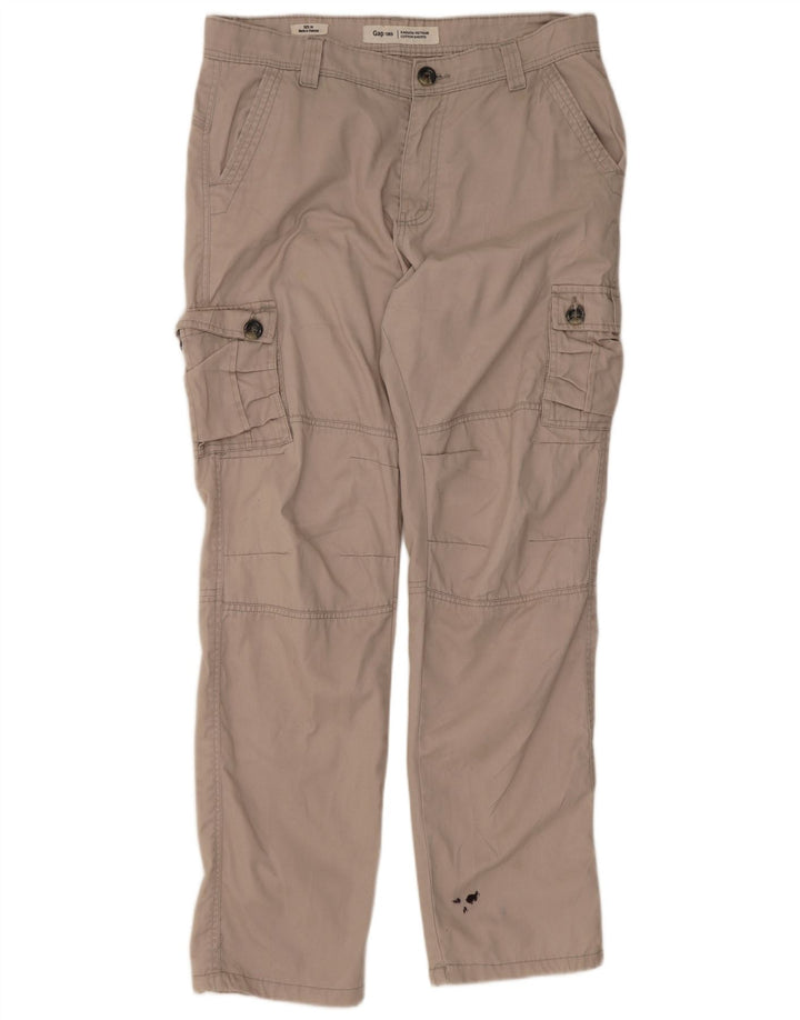 Calça cargo reta masculina Gap W34 L31 bege