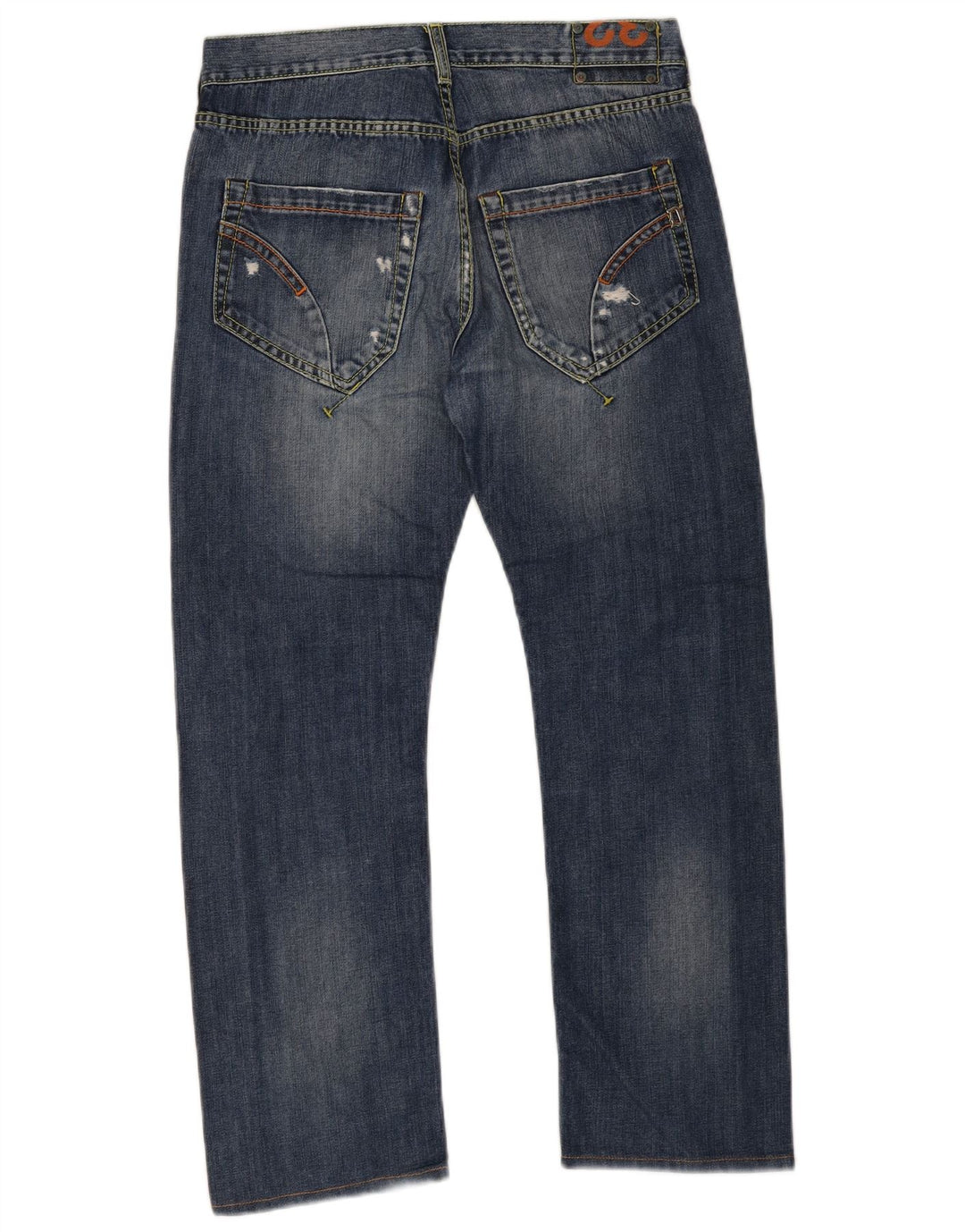 Dondup Masculino Padrão Straight Jeans W32 L28 Azul Marinho