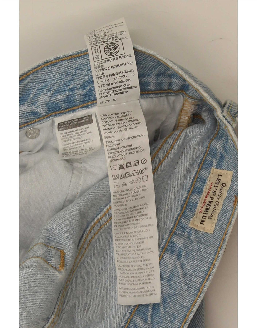 Levi's Masculino 501 Straight Jeans W31 L30 Azul Algodão