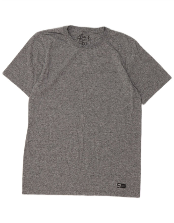 Camiseta masculina RUSSELL ATLÉTICA poliéster manchado cinza pequeno