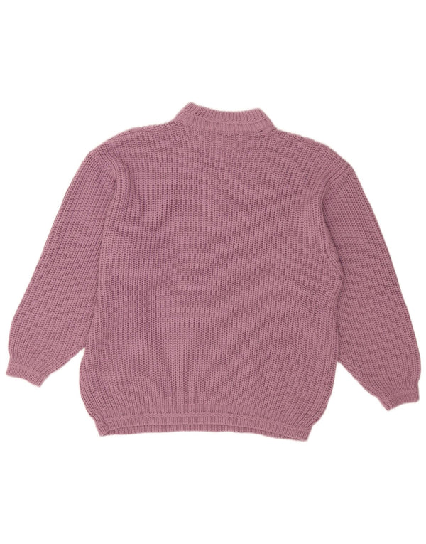 Suéter vintage masculino com gola tartaruga XL roxo poliacrílico retrô