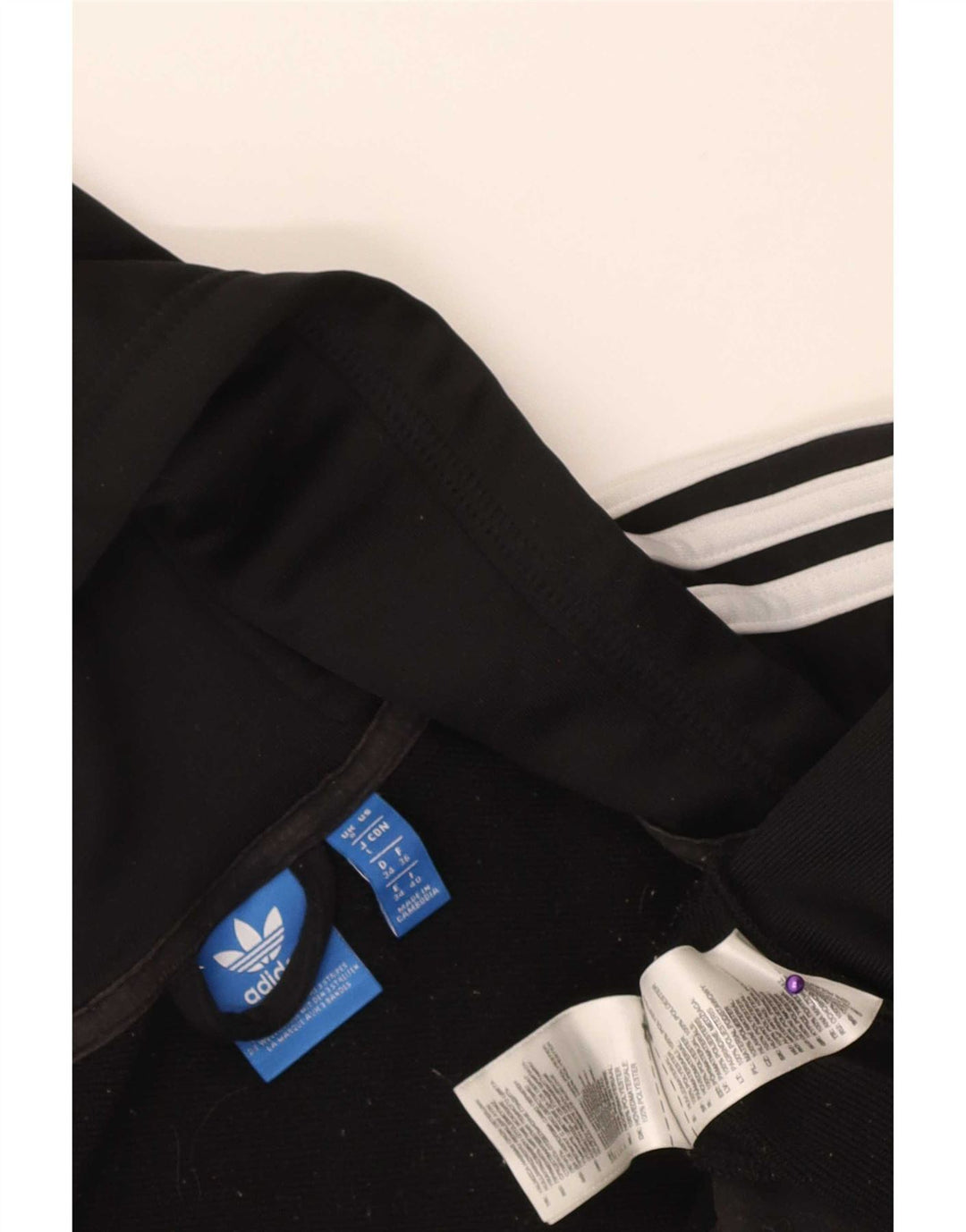 Suéter Adidas feminino com capuz e zíper 7-8 anos preto poliéster
