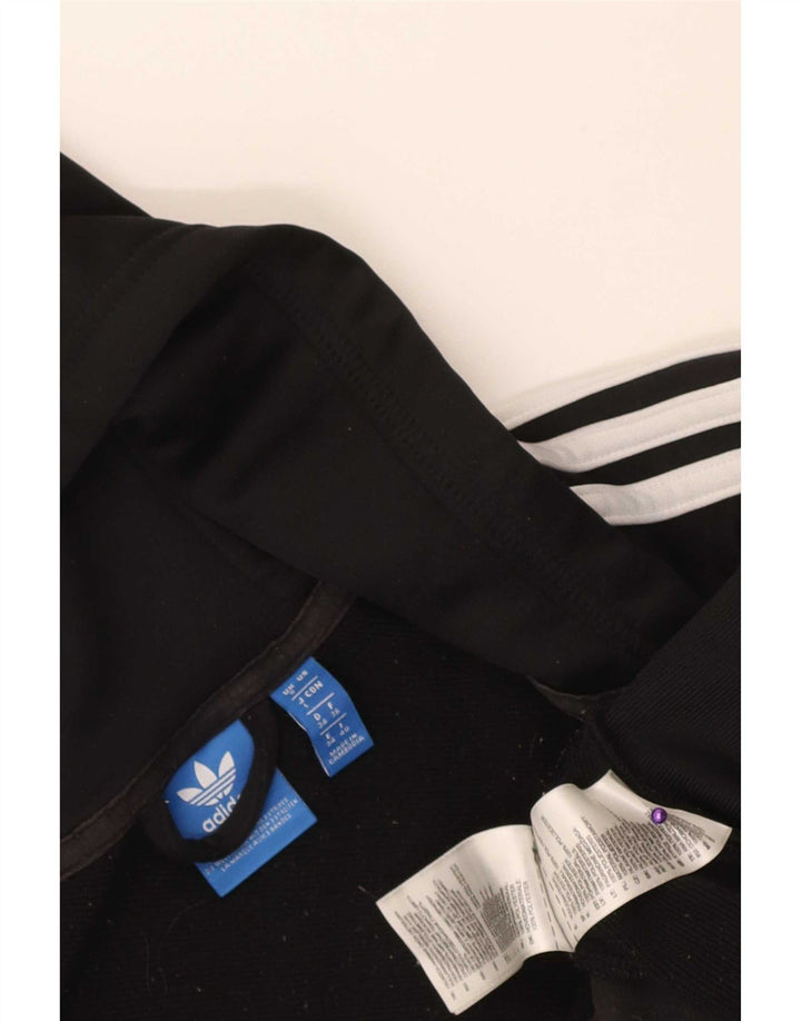 Suéter Adidas feminino com capuz e zíper 7-8 anos preto poliéster