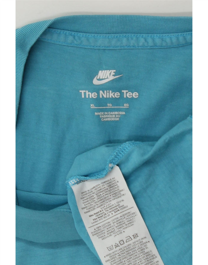 NIKE Mens T-Shirt Top XL Blue Cotton Vintage Nike and Second-Hand Nike from Messina Hembry 