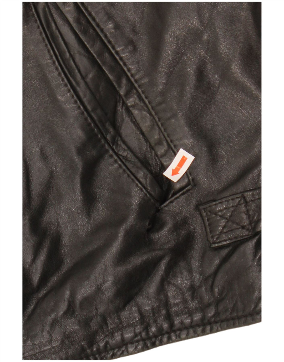 Jaqueta de couro feminina VINTAGE IT 54 3XL preta