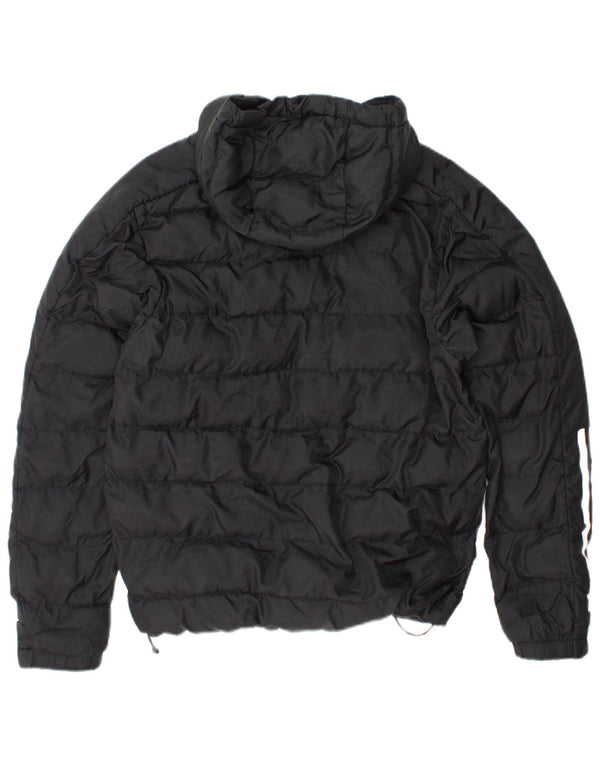 Adidas Mens Jaqueta Acolchoada Com Capuz UK 36 Pequeno Poliéster Preto