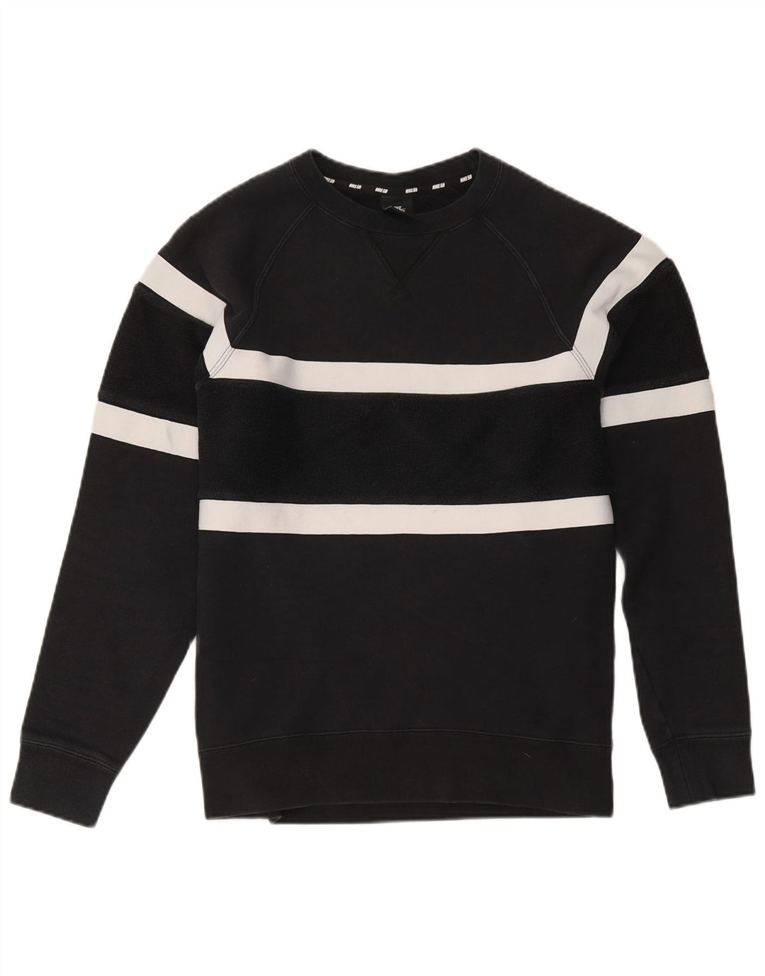 Moletom masculino Nike Jumper pequeno preto colorblock algodão