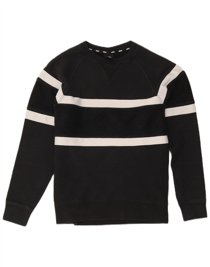 Moletom masculino Nike Jumper pequeno preto colorblock algodão