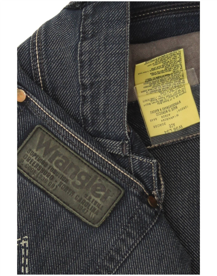 WRANGLER Masculino Ace Straight Jeans W36 L30 Azul Marinho Algodão