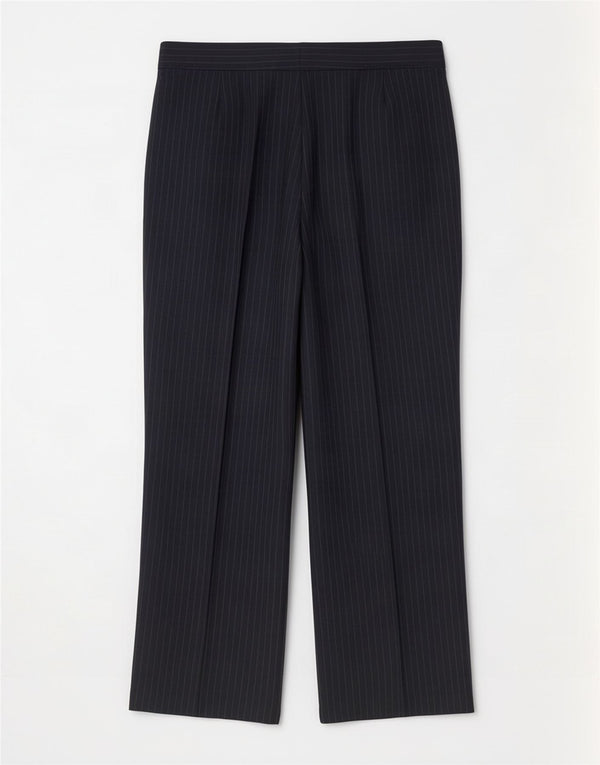 Calça casual feminina Marks & Spencer UK 16 grande W34 L29 azul marinho