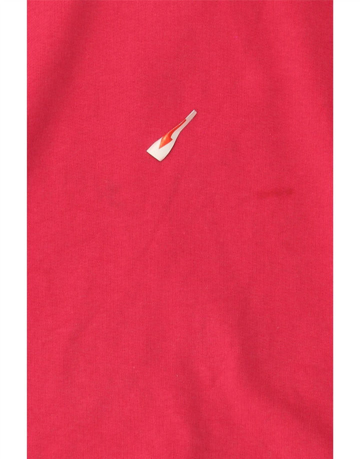 Moletom feminino com zíper e gola branca da White Stuff Reino Unido 12 algodão rosa médio