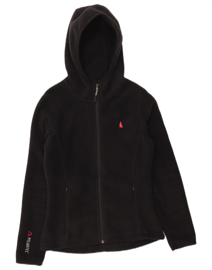 Jaqueta de lã com capuz Polartec feminina Musto Reino Unido 8 poliéster preto pequeno