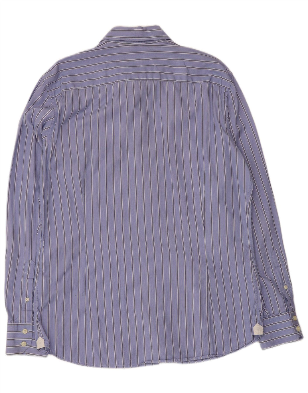 Camisa masculina Hackett Slim Fit grande algodão listrado azul