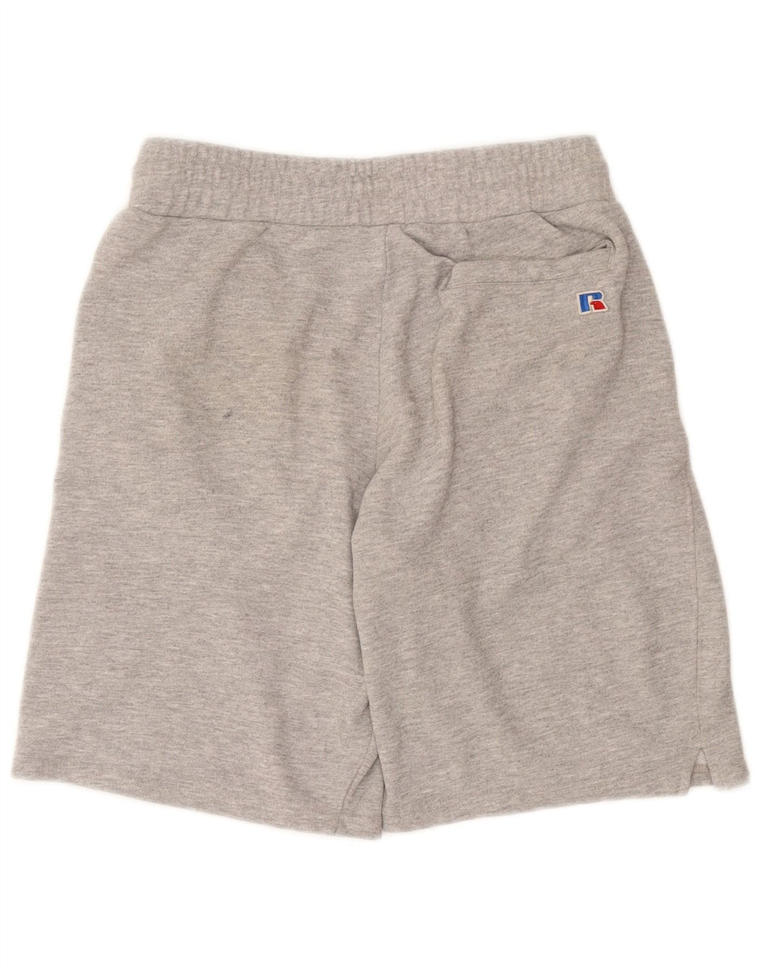 Shorts esportivos masculinos Russell Athletic algodão manchado cinza médio