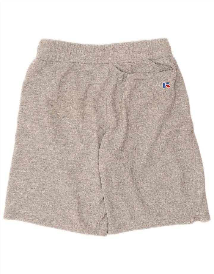 Shorts esportivos masculinos Russell Athletic algodão manchado cinza médio
