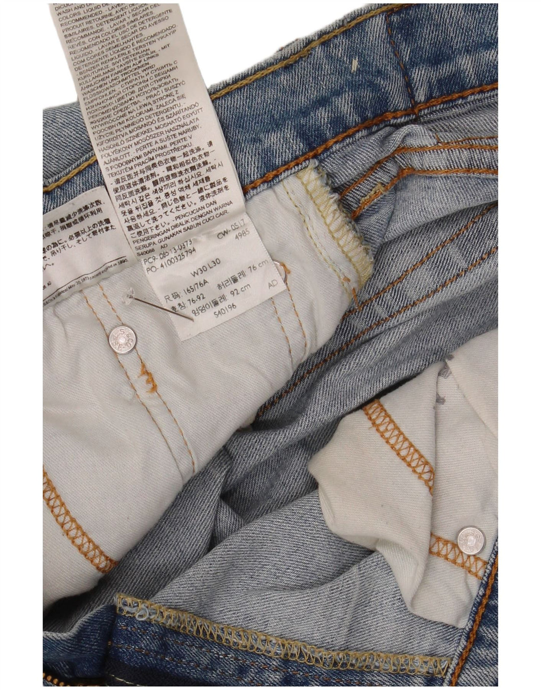 Levi's Masculino 513 Slim Straight Jeans W30 L30 Azul Algodão