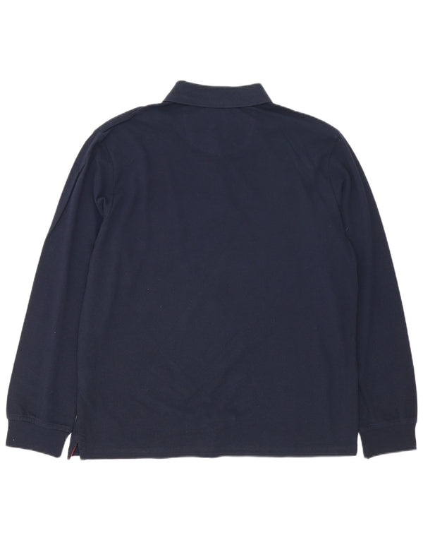 US Polo Assn. Camisa masculina de manga comprida XL azul marinho algodão