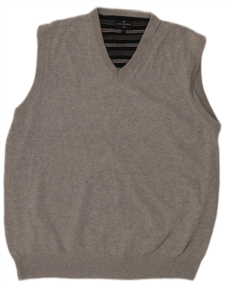 Regata masculina Marks & Spencer Blue Harbor Vest grande cinza