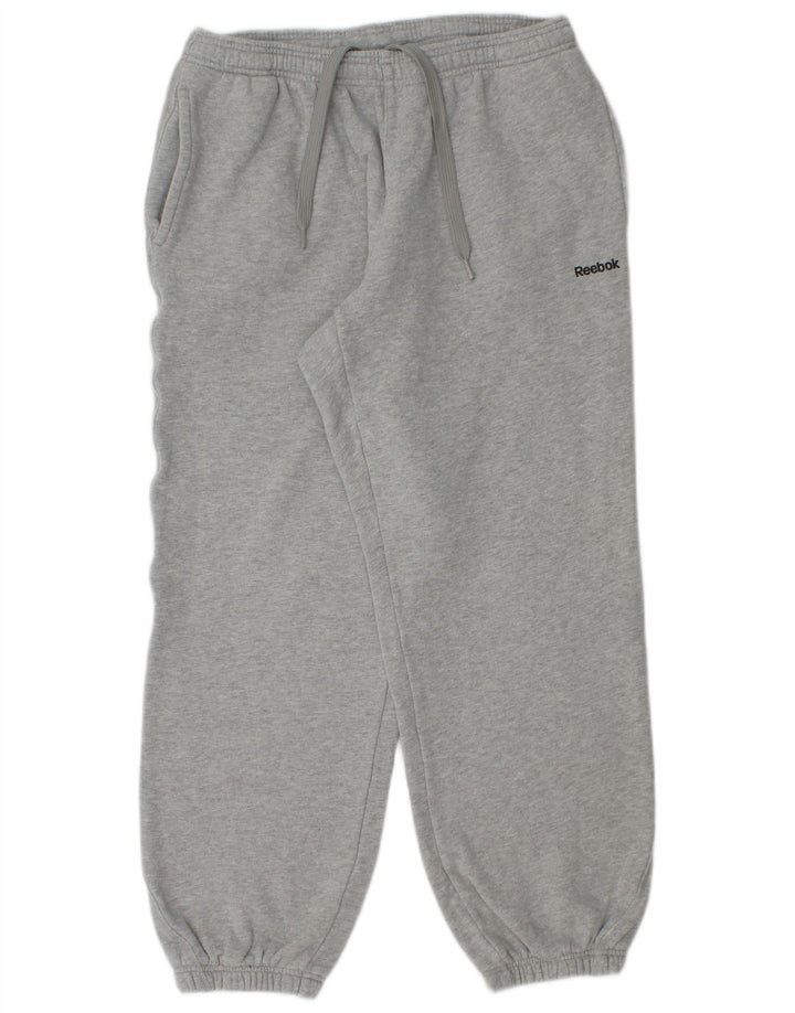 Calça de treino masculina Reebok Joggers cinza médio algodão manchado