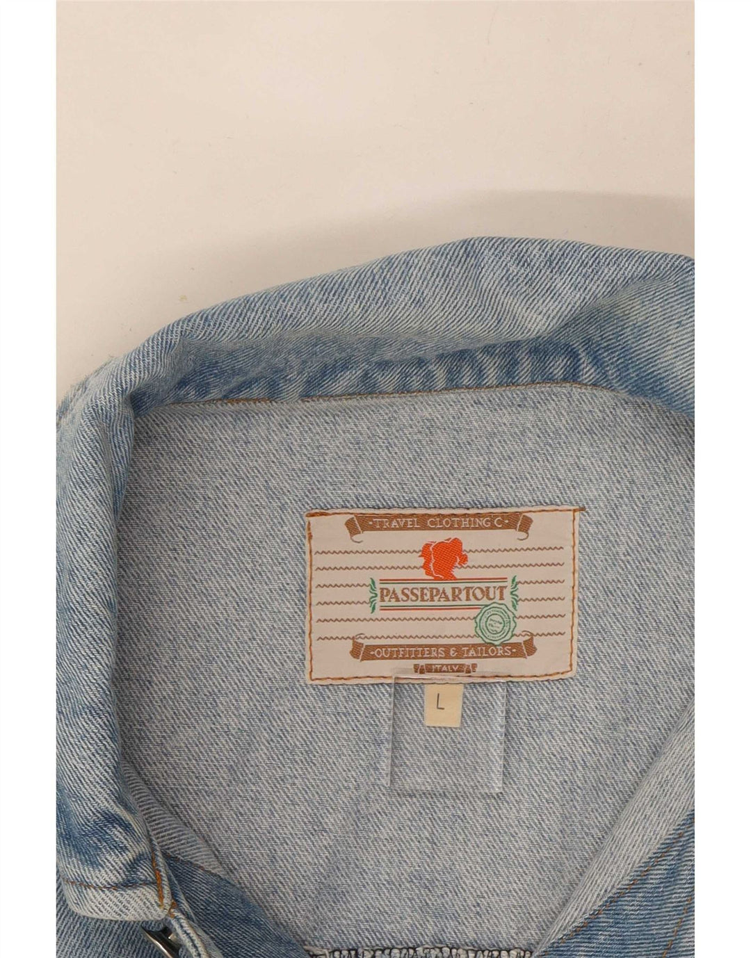 Jaqueta jeans masculina vintage UK 40 grande azul