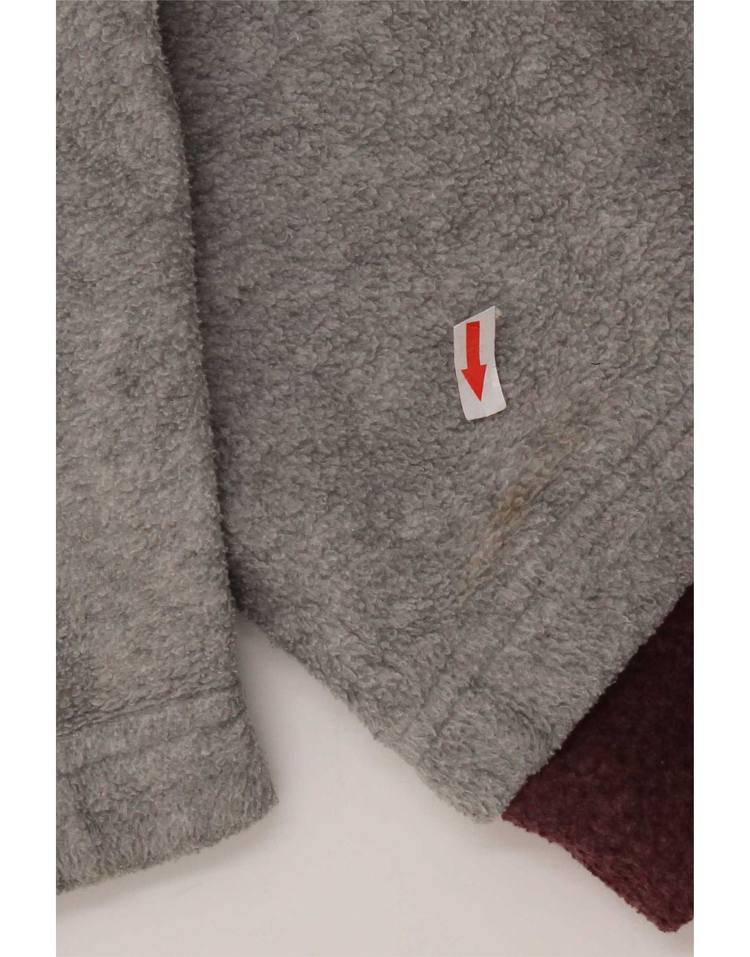 Jumper básico de lã com pescoço e zíper masculino grande poliéster geométrico cinza