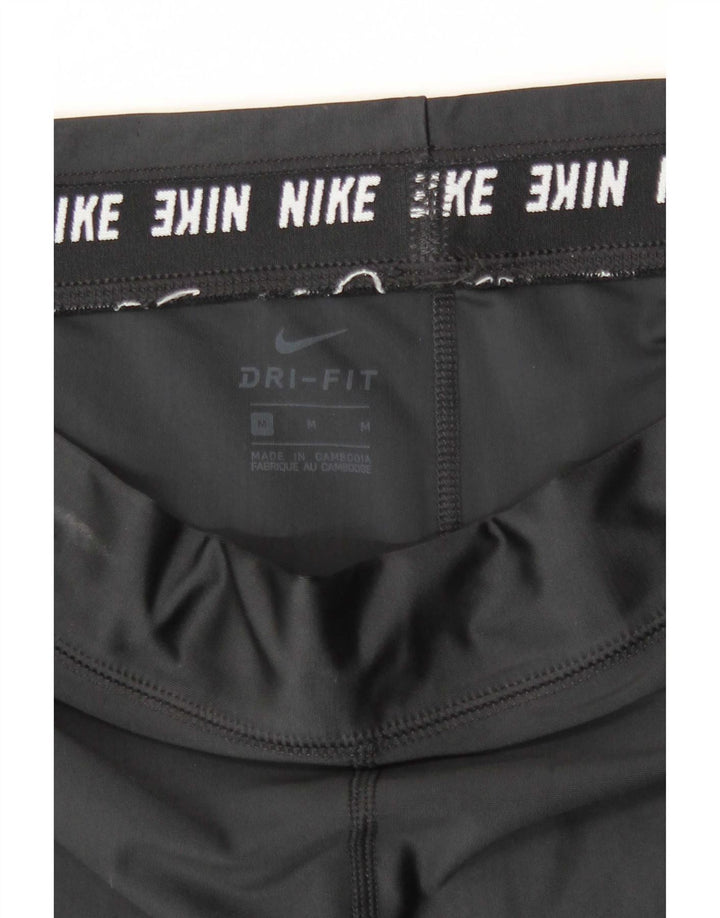 Leggings Nike Dri Fit Crop Femininas UK 12 Médio Preto Poliéster