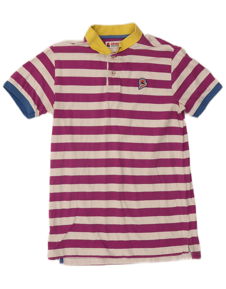 Camisa polo masculina Invicta pequena listrada roxa