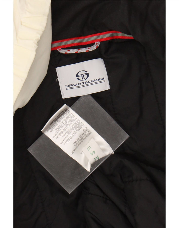 Jaqueta feminina acolchoada com capuz SERGIO TACCHINI IT 44 médio branco poliamida