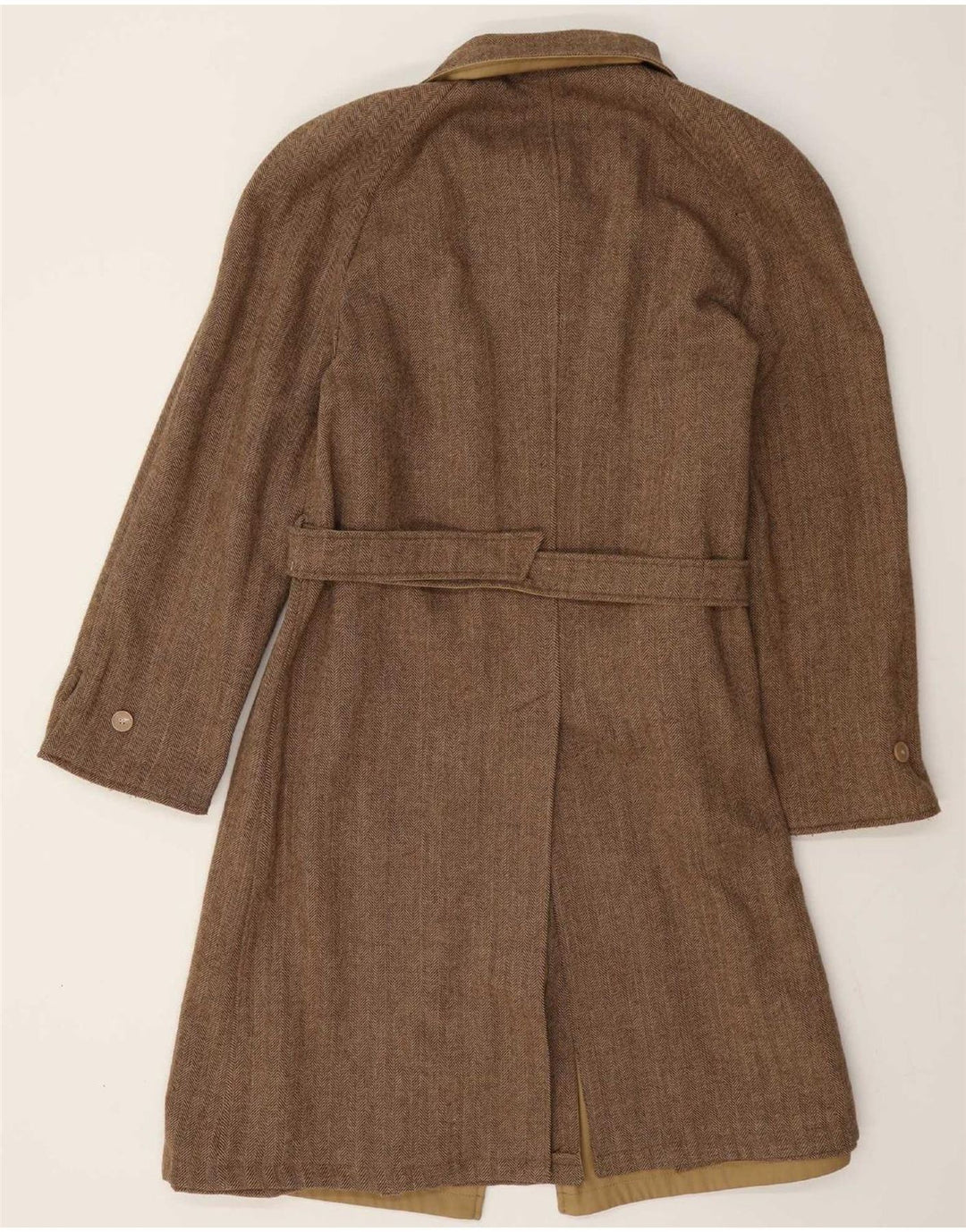 Sobretudo reversível masculino vintage UK 36 pequeno bege