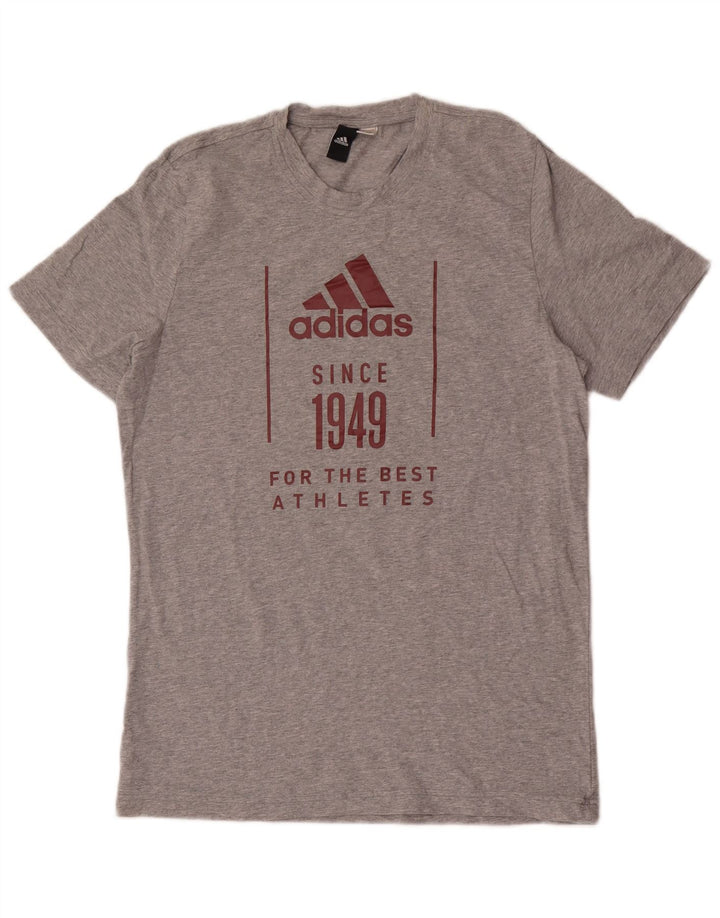 ADIDAS Camiseta masculina gráfica Top cinza médio manchado