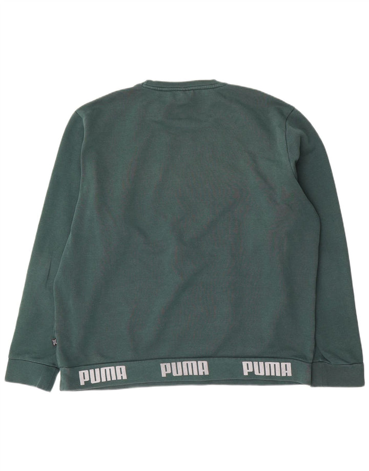 Puma Mens Graphic Moletom Jumper XL Verde Algodão