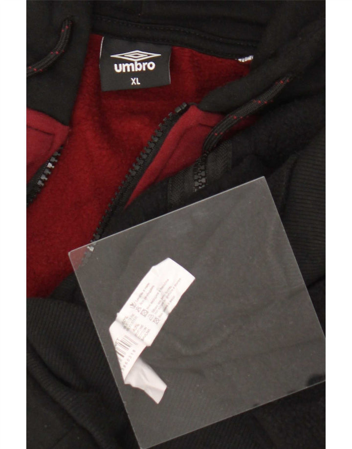 Suéter masculino Umbro com capuz e zíper XL preto colorblock poliéster