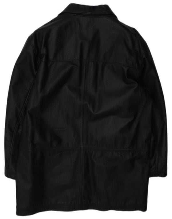 Casaco de couro masculino In Extenso UK 40 grande couro preto