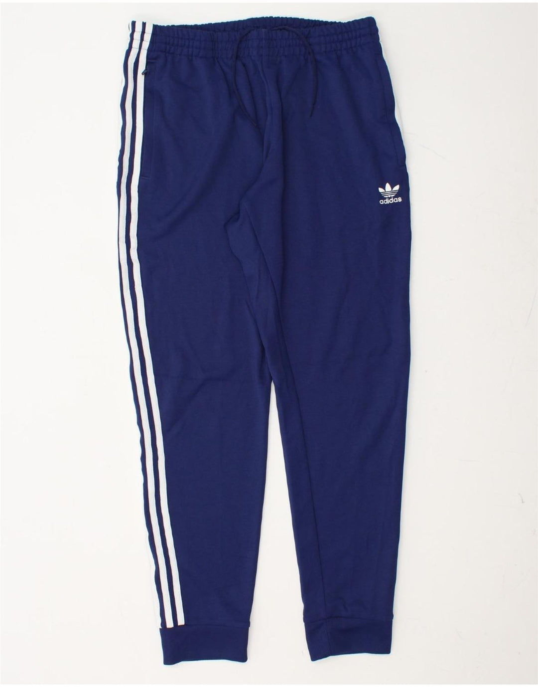 Calças de treino masculinas ADIDAS joggers grandes poliéster azul marinho