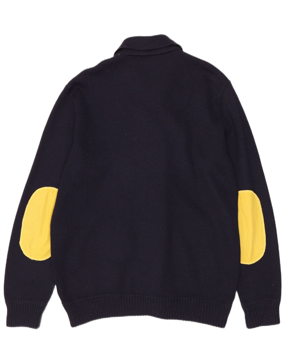 Suéter cardigã masculino Navigare XL lã azul marinho