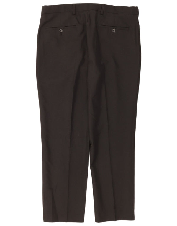 Calça Chino Masculina Marks & Spencer Regular Fit W36 L29 Poliéster Preto