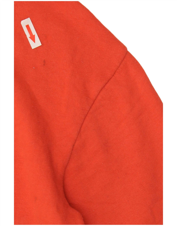 Suéter feminino com capuz grande Marks & Spencer Reino Unido 12 algodão laranja médio