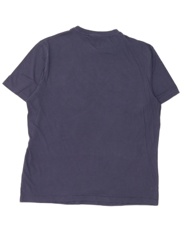 Camiseta gráfica masculina Penguin Top 2XL algodão azul marinho