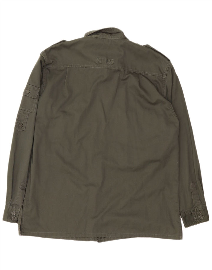 Camisa militar masculina ESSE EMME poliéster cáqui médio