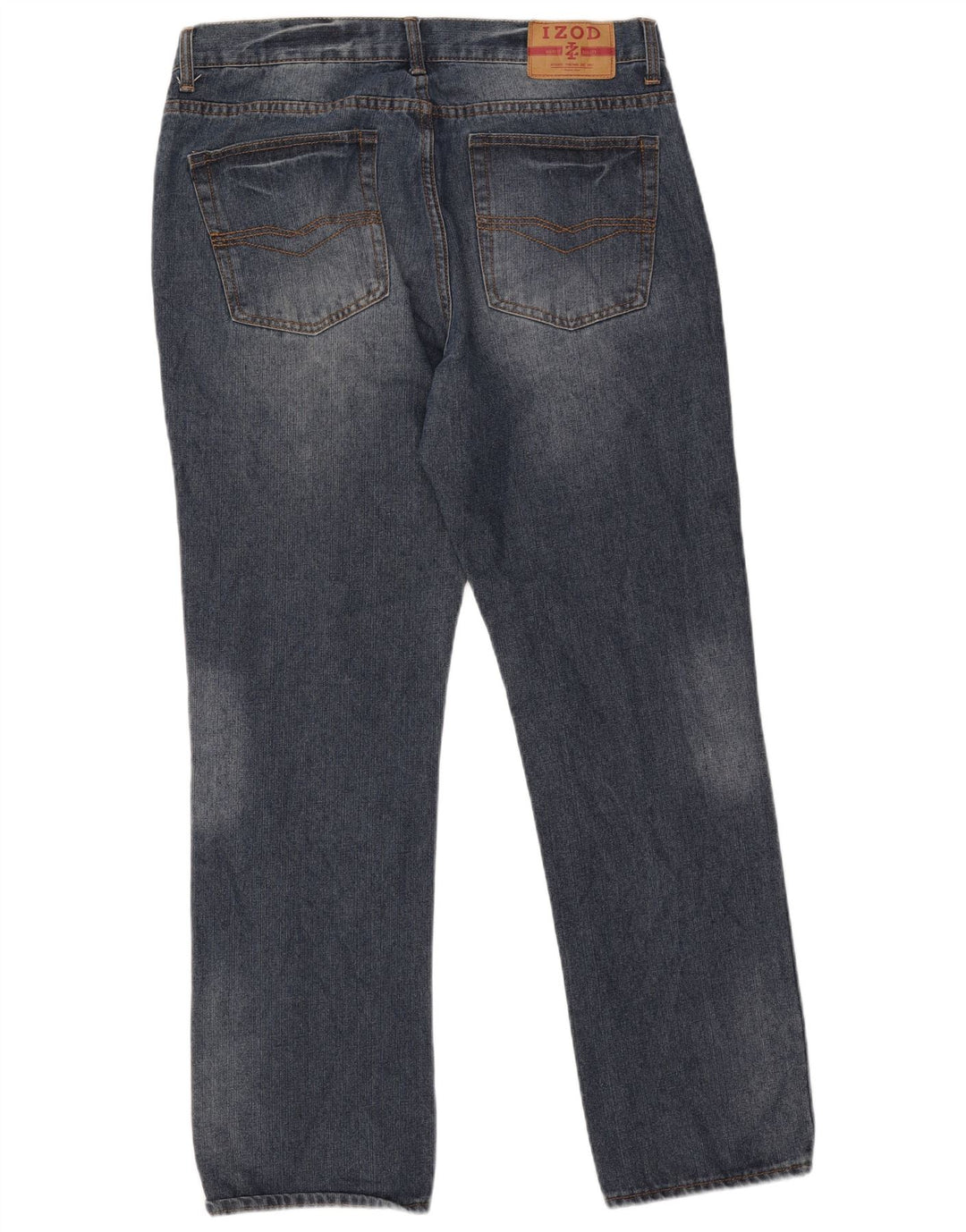 Calça jeans reta masculina Izod W36 L32 algodão azul