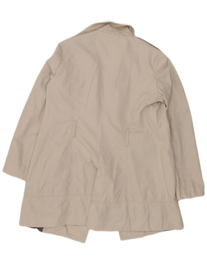 Zara Womens Open Trench Coat UK 16 Grande Off White