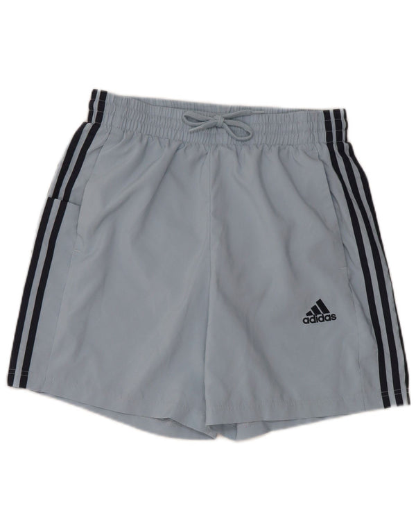 ADIDAS Womens Sport Shorts UK 14 Medium  Blue Polyester