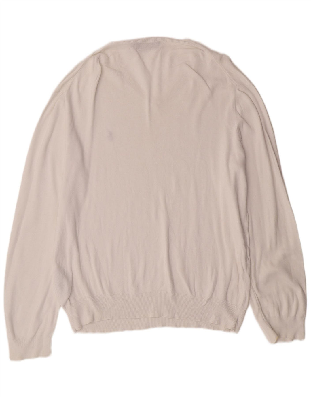 Suéter masculino POLO RALPH LAUREN com decote em V XL algodão branco