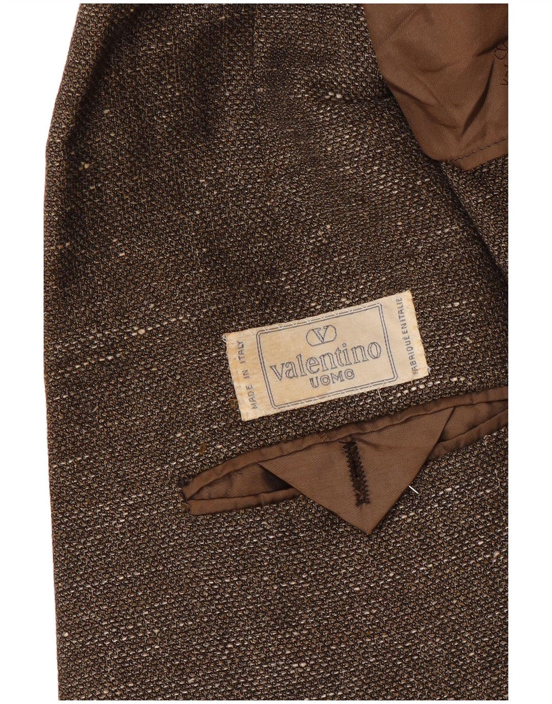 Jaqueta Blazer Masculina Valentino com 2 Botões Reino Unido 38 Marrom Médio Salpicado