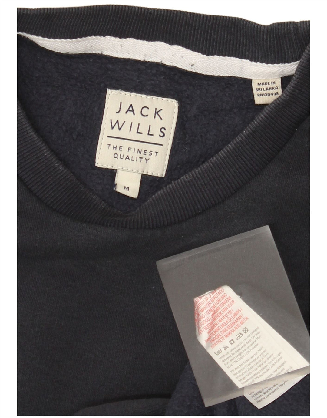 JACK WILLS moletom masculino jumper médio azul marinho algodão